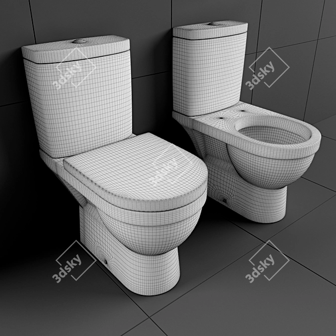 Title: Rosa Prestige Toilet - Luxurious Elegance 3D model image 2