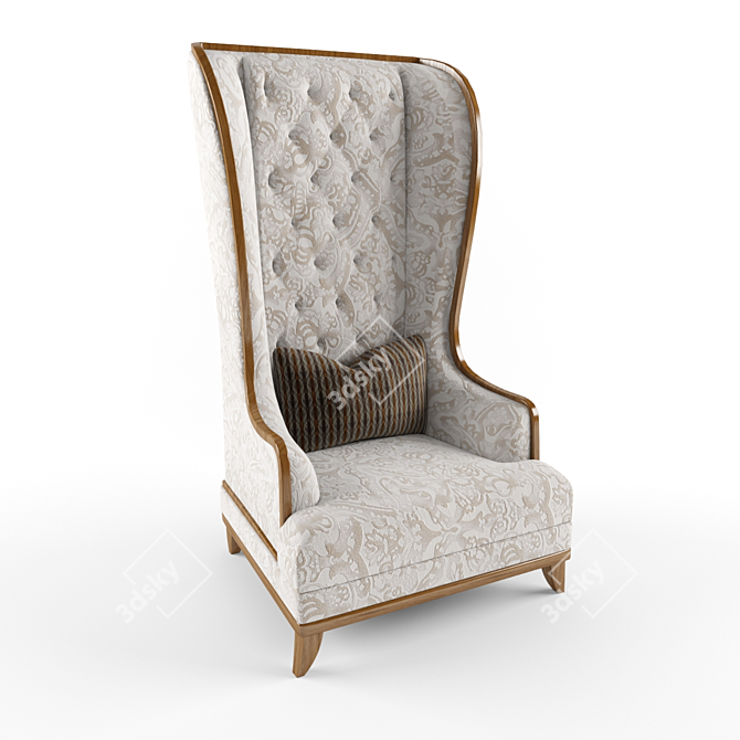 Elegant Armchair Model 3D model image 2