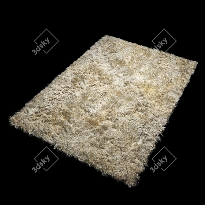  Hair and Fur Beige Rug 160x230 cm 3D model image 1