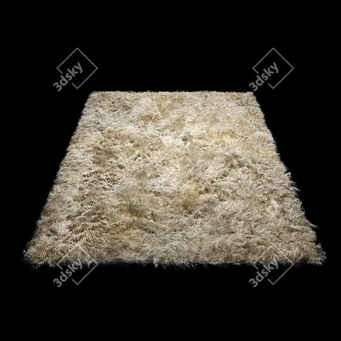  Hair and Fur Beige Rug 160x230 cm 3D model image 2