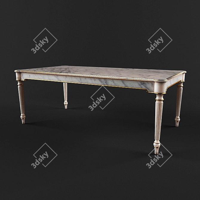 Elegant Neoclassical Louis XVI Table 3D model image 1