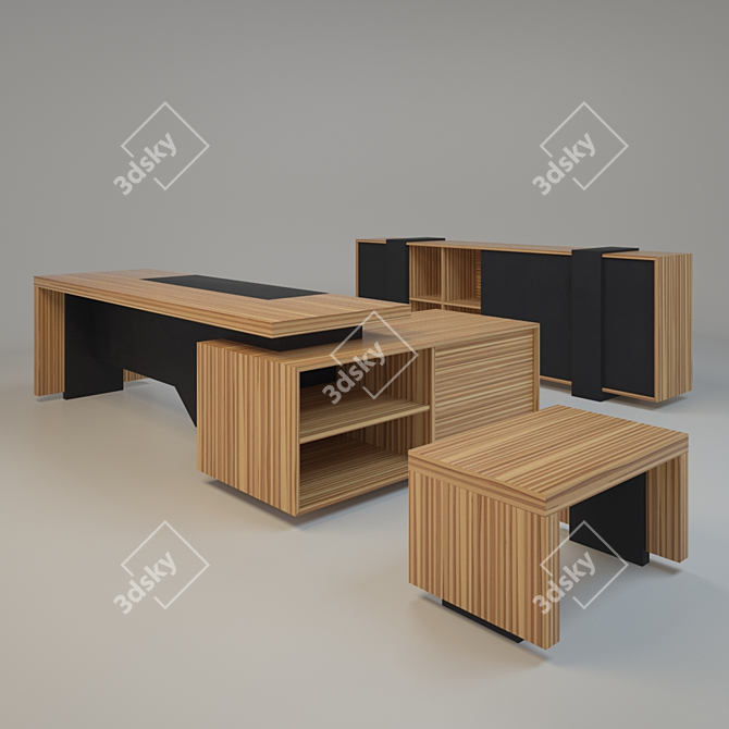 Elevate Your Office with BUROSIT ARIA VIP Set 3D model image 1