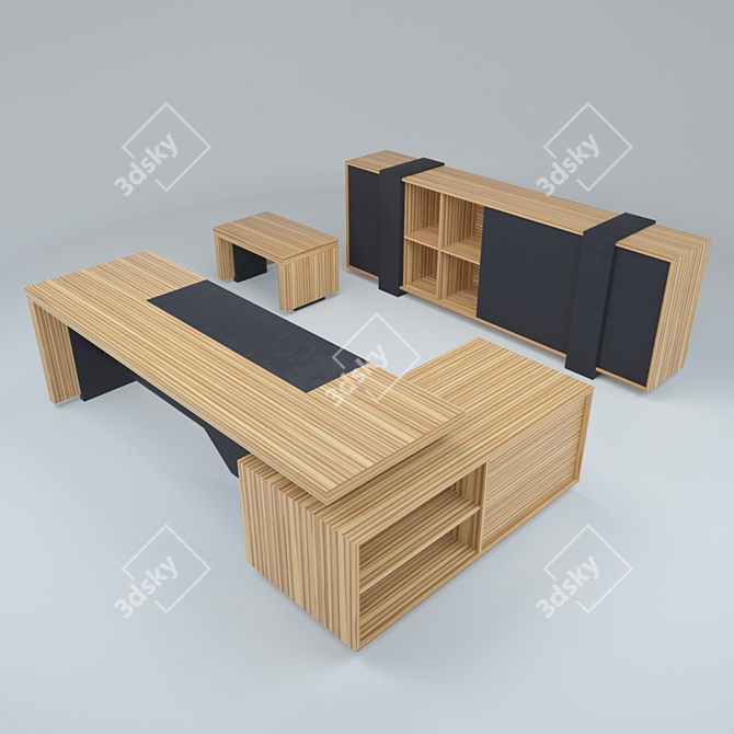 Elevate Your Office with BUROSIT ARIA VIP Set 3D model image 2