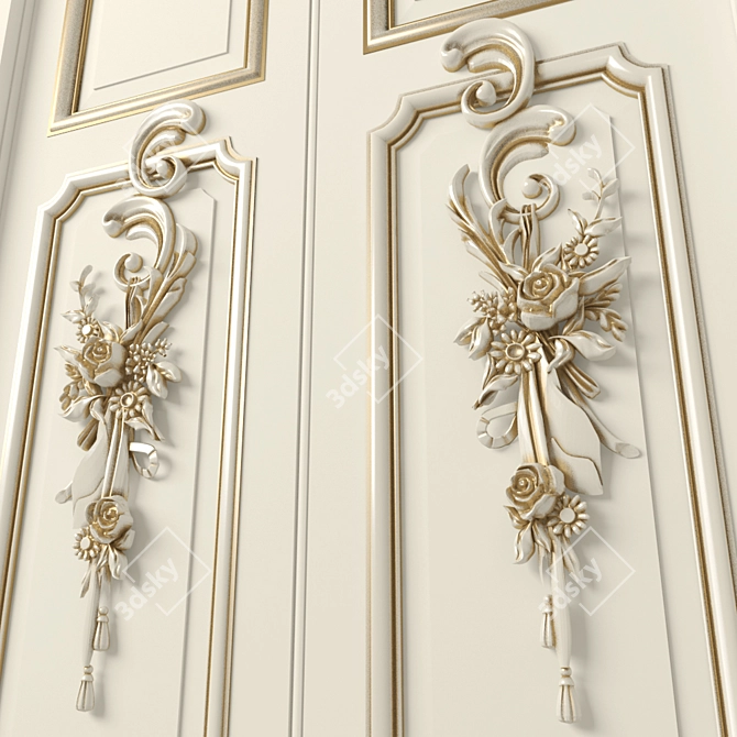 Imperial Elegance: Alexander Palace Door 3D model image 2