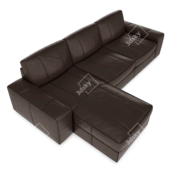 Kivik 3-Seater Sofa & Chaise: Comfort and Versatility 3D model image 2