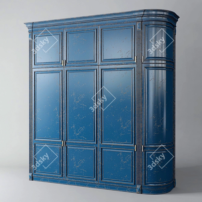 Vintage Corner Cabinet 3D model image 1