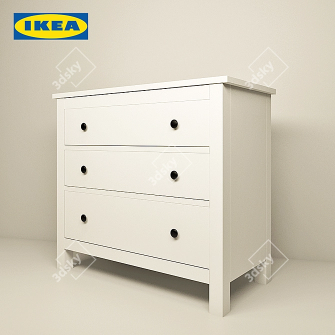 Classic and Spacious IKEA HEMNES Chest 3D model image 1