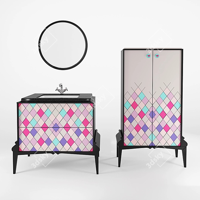 MIRO MOBILI Dresser Mirror Wardrobe Collection 3D model image 2