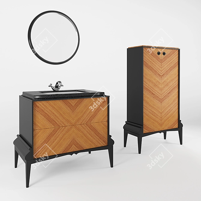 MIRO MOBILI Dresser Mirror Wardrobe Collection 3D model image 3