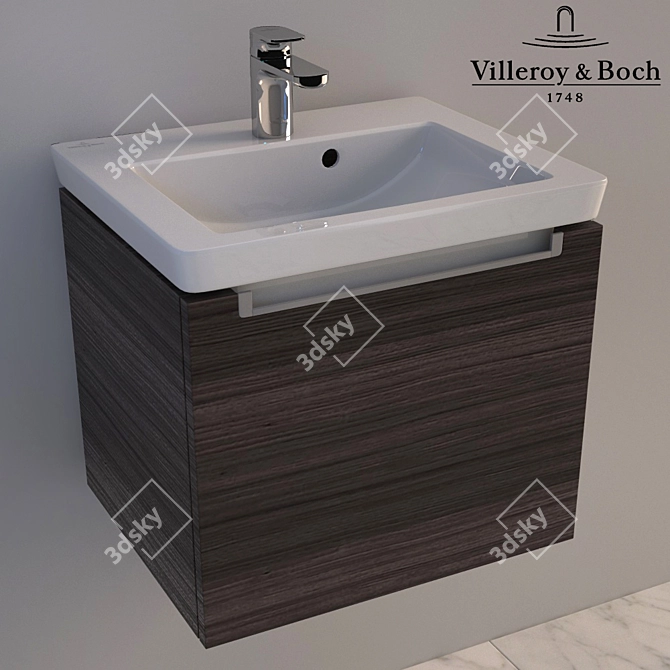 Villeroy & Boch Subway 2.0 Wall-Hung Washbasin 3D model image 1