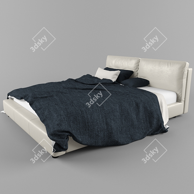 Luxury Italian Bed: Massimosistema 3D model image 2