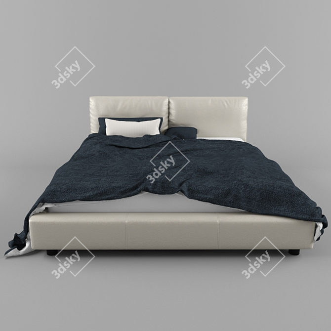 Luxury Italian Bed: Massimosistema 3D model image 3