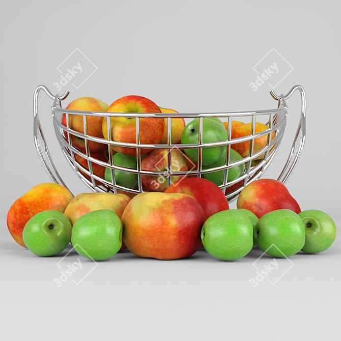  Fresh Crunchy Apples for Cooking 3D model image 2