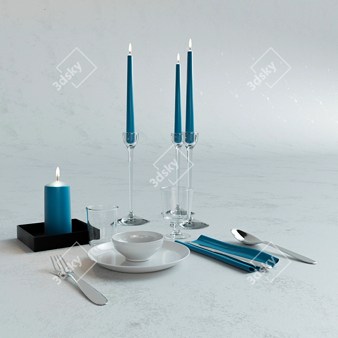 Elegant Decor Set 3D model image 1