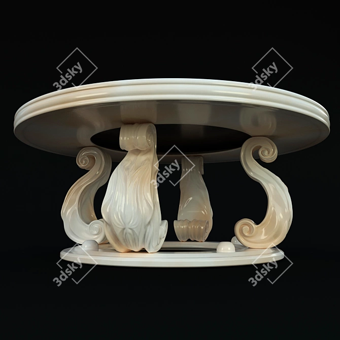 Modern Round Coffee Table 3D model image 1