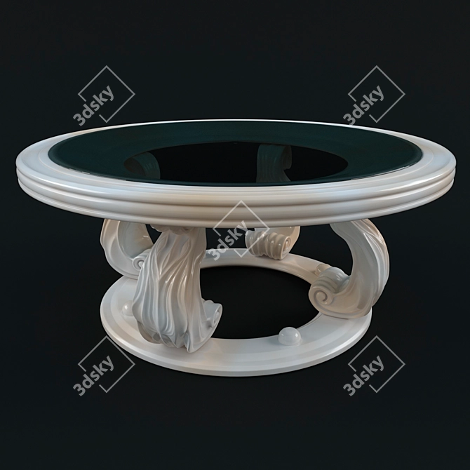 Modern Round Coffee Table 3D model image 2