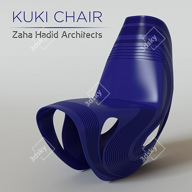 Indigo Fold Chair by Zaha 3D model image 1