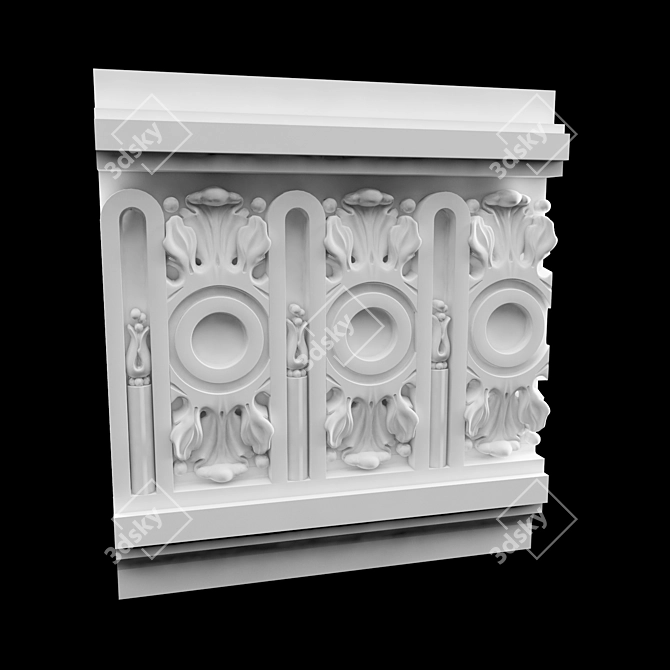 Title: Elegant Decorative Moulding 3D model image 1