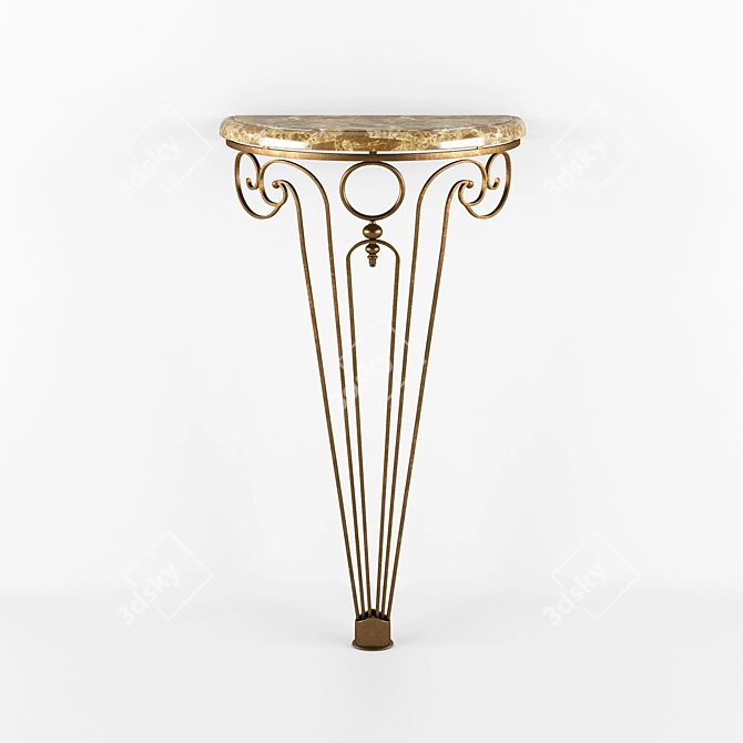 Contemporary Patrizia Console: 3D Model with Multiple Formats 3D model image 1