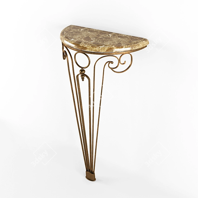 Contemporary Patrizia Console: 3D Model with Multiple Formats 3D model image 2