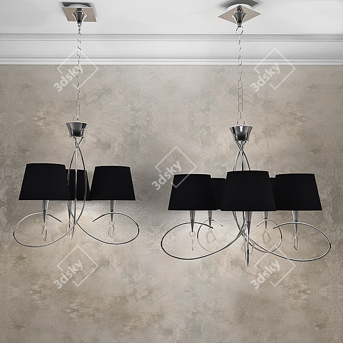 Elegant Mantra Mara Pendant Lights 3D model image 2