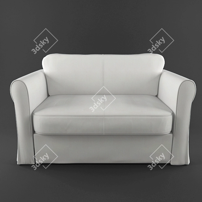 Stylish 2-Seater Sofa Bed 3D model image 2