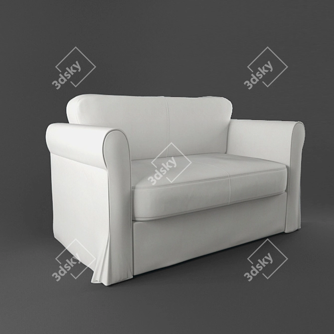 Stylish 2-Seater Sofa Bed 3D model image 3