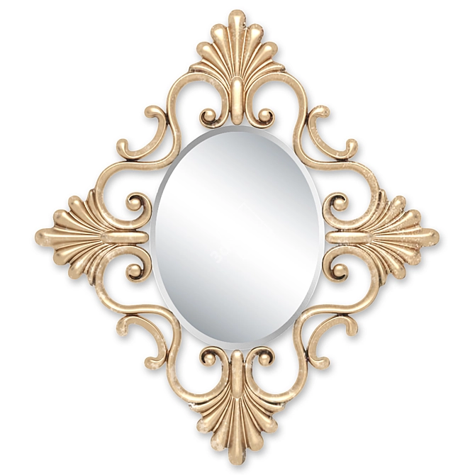 French Fans Wall Mirror by Christopher Guy 3D model image 1