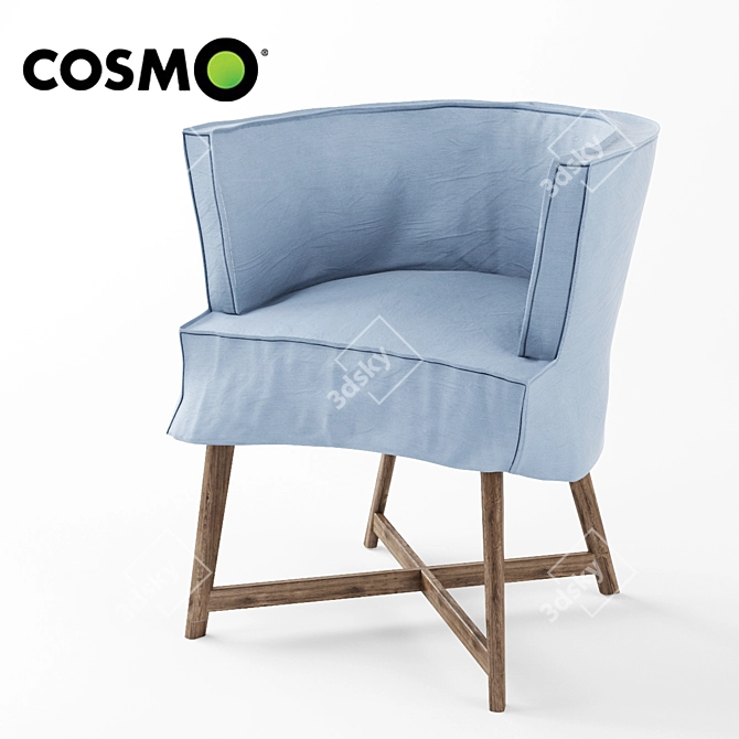 Joilet Linen Upholstered Chair 3D model image 1