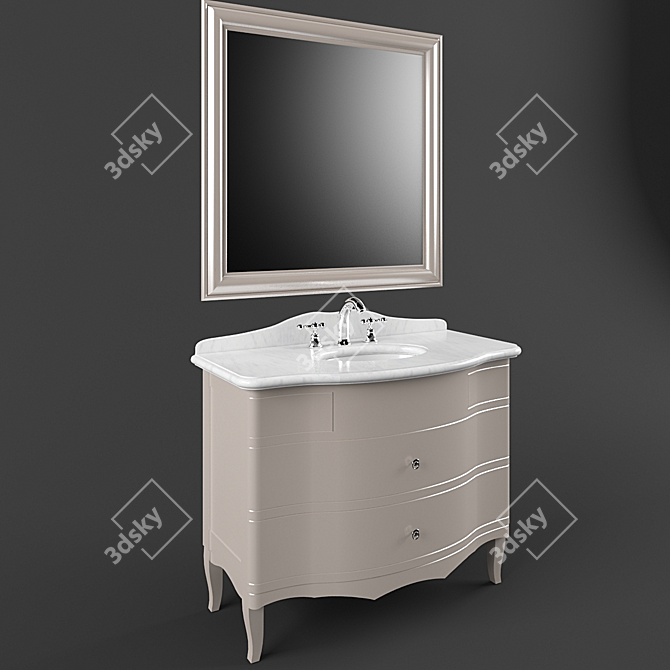 GAIA Serge Bathroom Cabinet 3D model image 1