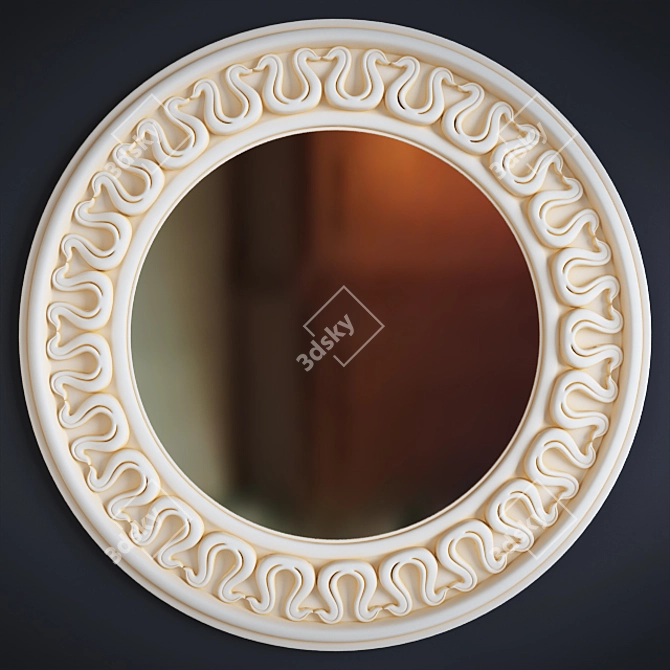 Reflective Elegance Mirror 3D model image 2