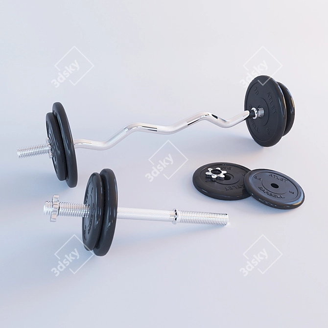 Ultimate Strength Training Set 3D model image 1