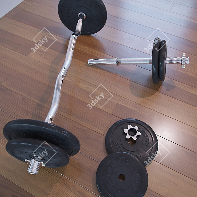 Ultimate Strength Training Set 3D model image 2