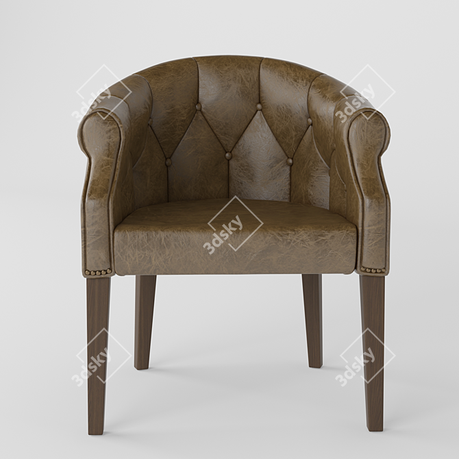 Luxury Chair Bruno 3D model image 1