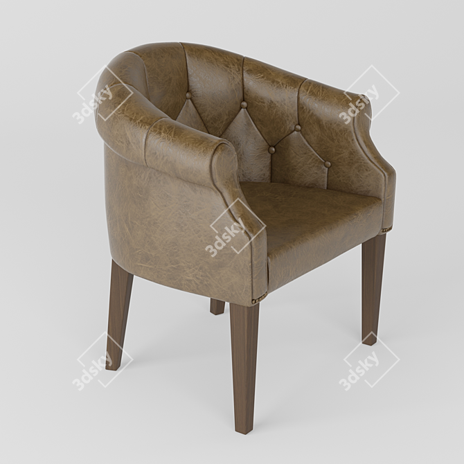Luxury Chair Bruno 3D model image 2