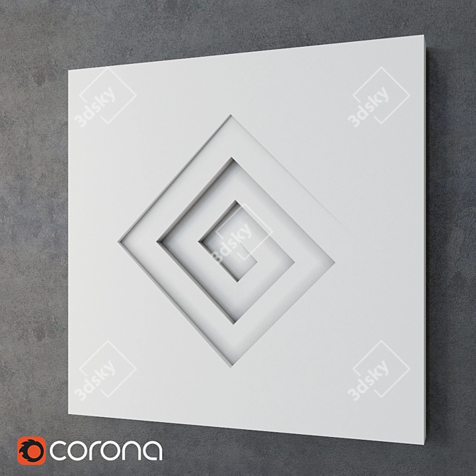 3D Quadro Wall Panel 3D model image 2