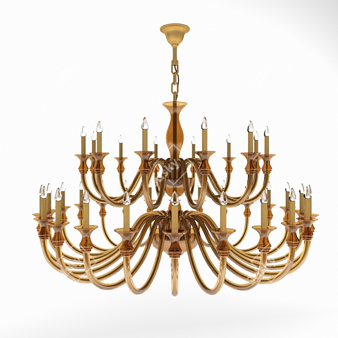 Italian de Majo Chandelier: 130-155h x 140d 3D model image 1