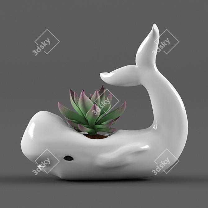 Title: Ceramic Flower Pot Kit 3D model image 1