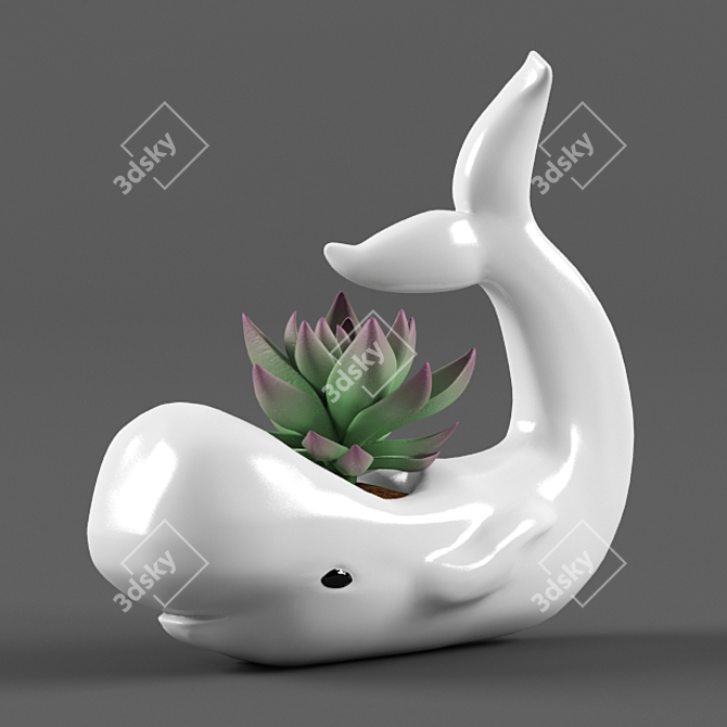 Title: Ceramic Flower Pot Kit 3D model image 2