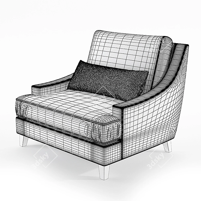 Selva 1125: Stylish and Comfortable Chair 3D model image 3