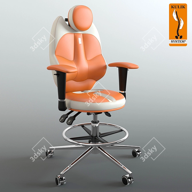 TurboSmooth Chair Trio: Stylish Seating Options 3D model image 1