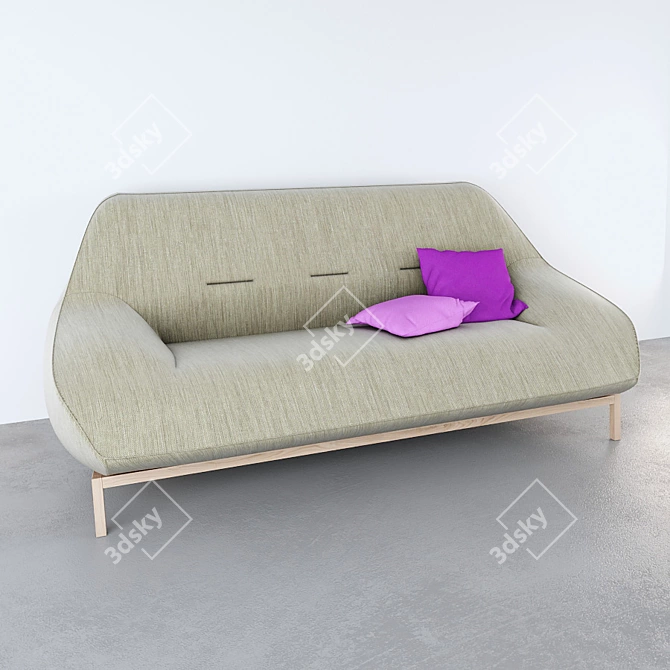 Elegant 3-Seat Cosse Sofa 3D model image 1