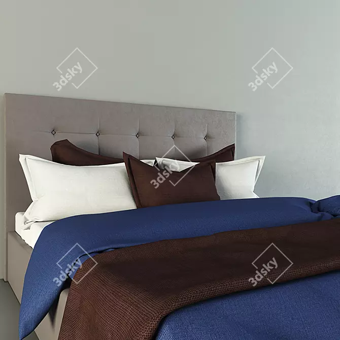 Pufetto Ferrara Bed: Elegant and Spacious 3D model image 2