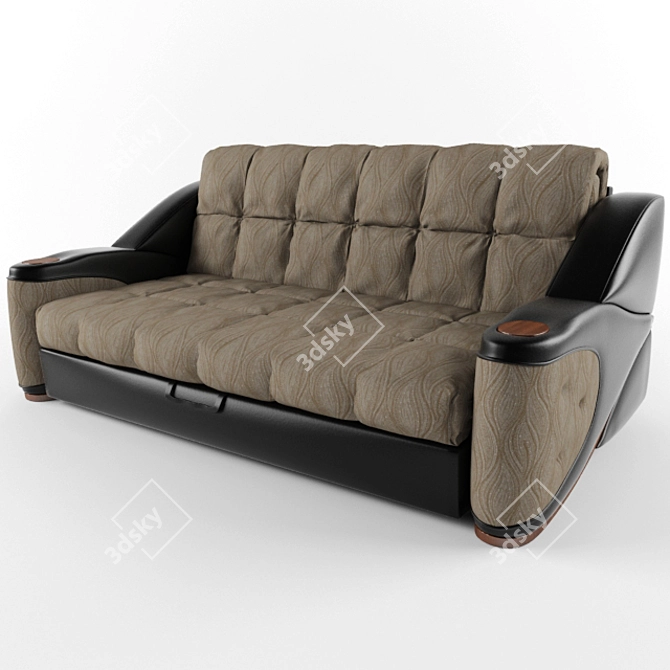 Elegant Teodoro Sofa in PortoBello 3D model image 2