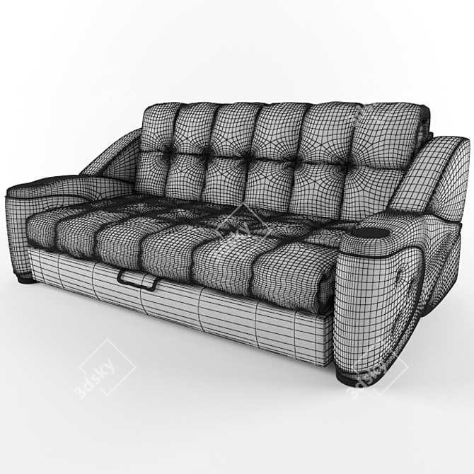 Elegant Teodoro Sofa in PortoBello 3D model image 3