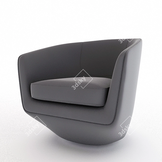 Revolutionary UTurn Chair: Ultimate Comfort & Style 3D model image 1