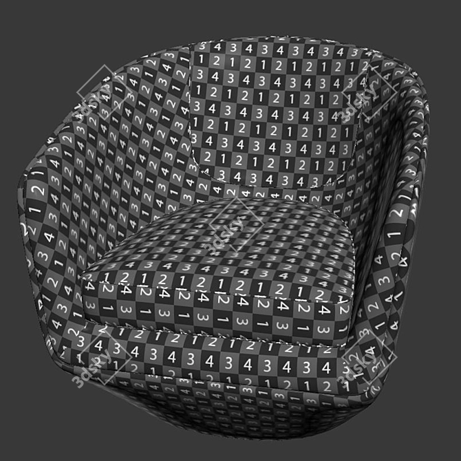 Revolutionary UTurn Chair: Ultimate Comfort & Style 3D model image 3
