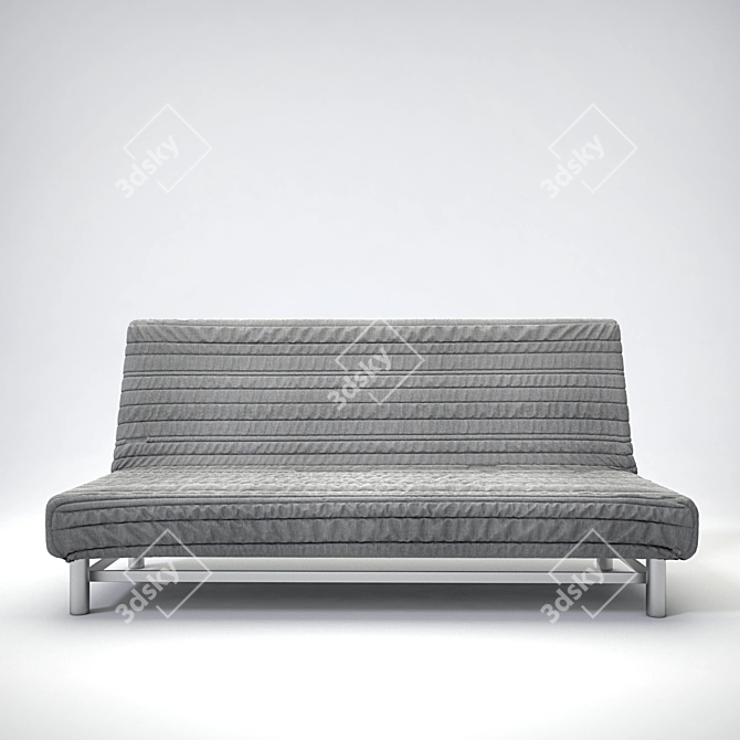 Valla 3-Seater Sofa: Knisa Light Grey 3D model image 2