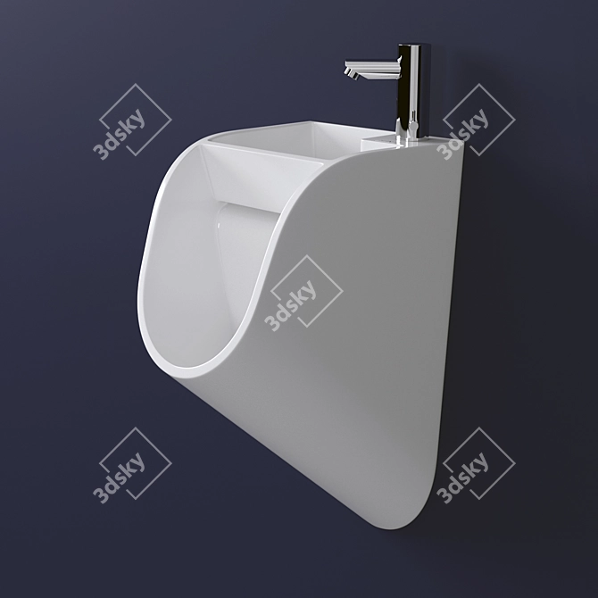 Water-Saving Urinal-Sink Combo 3D model image 1