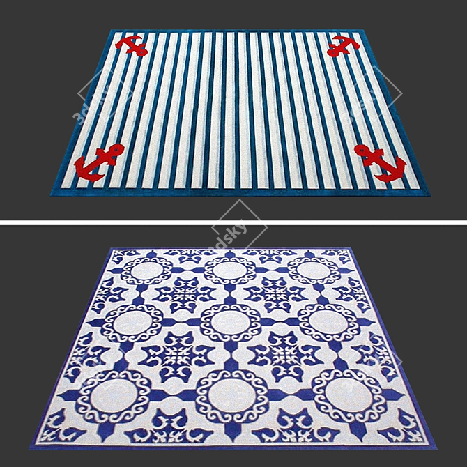 Versatile Set of Cavio Carpets 3D model image 2